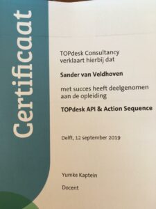 Afbeelding van API Actiereeksen cursus certificaat